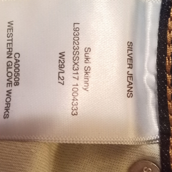 Women's silver suki skinny jeans nwot 29 x 27 fit like 28 - Picture 3 of 5